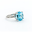 Ring .01ct Round Diamond 6.3ct Blue Zircon 18kw Sz7 223100052