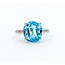 Ring .01ct Round Diamond 6.3ct Blue Zircon 18kw Sz7 223100052