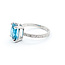 Ring .04ctw Round Diamonds 6.03ct Blue Zircon Platinum Sz8 223100056