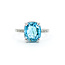 Ring .04ctw Round Diamonds 6.03ct Blue Zircon Platinum Sz8 223100056