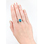 Ring .04ctw Round Diamonds 6.03ct Blue Zircon Platinum Sz8 223100056