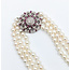 Necklace 1.51ctw Round Diamonds 1.60ctw/7.5mm Pearl Ruby 14kw