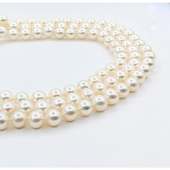 Necklace 1.51ctw Round Diamonds 1.60ctw/7.5mm Pearl Ruby 14kw