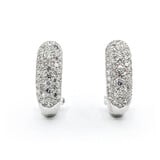  Earrings Huggies Pave 2.00ctw Round Diamonds 18kw 9.8x6.8mm 223100076