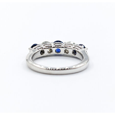 Ring .66ctw Round Diamonds 1.20ctw Sapphires Platinum Sz5.5 223100055