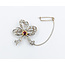 Brooch Vintage Ribbon .50ctw Round Diamonds .15ct Ruby Platinum 25.5x24.5mm 223090027