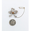 Brooch Vintage Ribbon .50ctw Round Diamonds .15ct Ruby Platinum 25.5x24.5mm 223090027