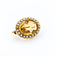 Brooch 14x11mm Oval Citrine Seed Pearls 15ky 20x16mm 223090044
