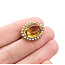 Brooch 14x11mm Oval Citrine Seed Pearls 15ky 20x16mm 223090044
