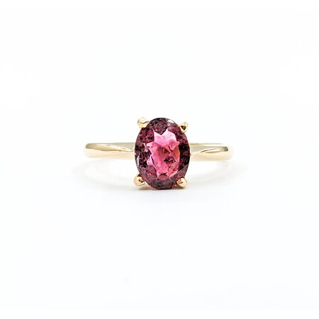 Ring Solitaire 2.10ct Oval Tourmaline 14ky Sz8 223090049