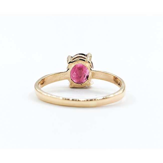Ring Solitaire 2.10ct Oval Tourmaline 14ky Sz8 223090049