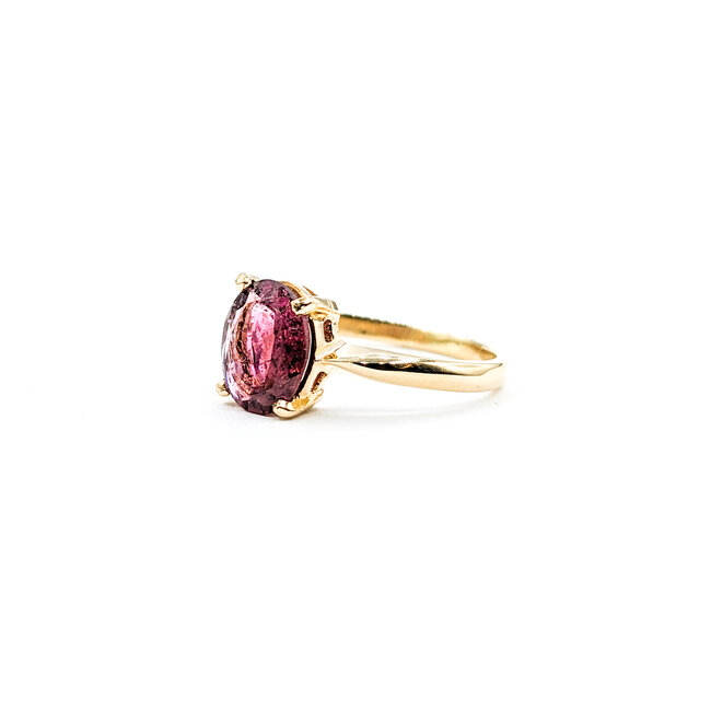 Ring Solitaire 2.10ct Oval Tourmaline 14ky Sz8 223090049
