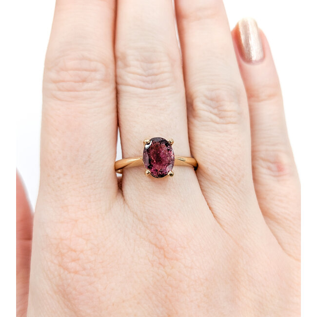 Ring Solitaire 2.10ct Oval Tourmaline 14ky Sz8 223090049