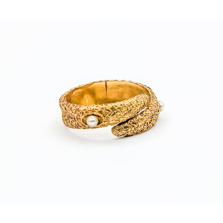 Ring Antique Bi Pass Pearls 14ky Sz6 223090040