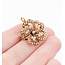 Brooch/Pendant Vintage Clover .06ct Old Mine Diamond Seed Pearls 14ky 21x21mm 223090030
