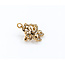 Brooch/Pendant Vintage Clover .06ct Old Mine Diamond Seed Pearls 14ky 21x21mm 223090030