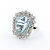 Ring/Pendant Convertible 1.46ctw Round Diamonds 16.02ct Aquamarine 14kw Sz6.25 223100063