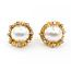 Earrings .80ctw Round Diamonds 17.5mm Pearls 18ky/14k 25.5x23.5mm 223100080