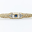 Brooch Antique 3mm Lab Sapphire 14ktt 60x6.8mm 223100090