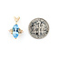 Pendant .06ctw Round Diamonds 2.0ct Topaz 14ky 20x12.5mm 223100011