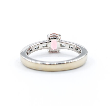 Ring 1.4ct Pink Tourmaline .98ctw Aquamarines 14kw Sz9.5 223100094