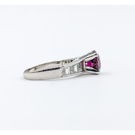 Ring 1.00ctw 2.34ct Purple Garnet Diamonds 18kw Sz7 123040031
