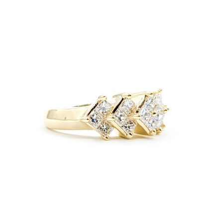 Ring 1.12ctw Princess Diamonds 14ky Sz5.5 223100109