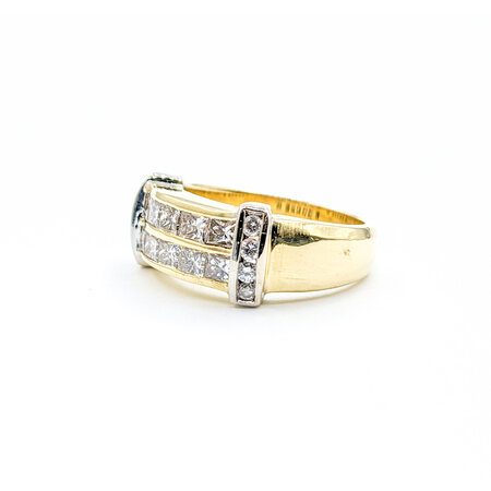 Ring 1.16ctw Princess/Round Diamonds 18ktt Sz6 223100113