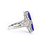 Ring Vintage 19.5x9mm Lapis 14kw Sz8 223100134