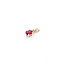 Pendant .03ct Round Diamond 6x4mm(.60ct) Ruby 10ky 13x5mm 223100144