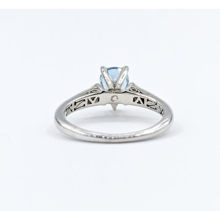 Ring .15ctw Diamonds .92ct Aquamarine 18kw Sz6 123040023