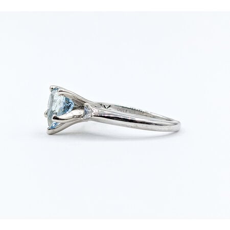 Ring .15ctw Diamonds .92ct Aquamarine 18kw Sz6 123040023
