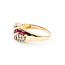 Ring .25ctw Round Diamonds Lab Rubies 14ky Sz9 223100152