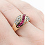 Ring .25ctw Round Diamonds Lab Rubies 14ky Sz9 223100152