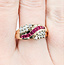 Ring .25ctw Round Diamonds Lab Rubies 14ky Sz9 223100152
