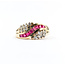 Ring .25ctw Round Diamonds Lab Rubies 14ky Sz9 223100152