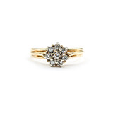  Ring Cocktail .06ctw Round Diamonds 10ky Sz7.5 223100143