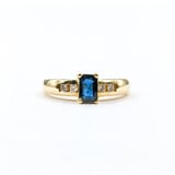  Ring .08ctw Round Diamonds 6x4mm(.75ct) Sapphire 14ky Sz7.5 223100151