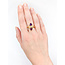 Ring .10ctw Round Diamonds 6mm Trillion Amethyst/Garnet 14ky Sz7 223040053