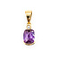 Pendant Purple Stone Dia Ac 14ky 218100027