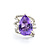 Ring 1.25ctw Round/Marquise Diamonds 17x11mm Amethyst 14kw Sz6.5 223070025