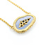Necklace Judith Ripka  .35ctw Sapphire Chalcedony Slice 18ky 17" 222110035