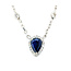 Necklace .59ctw Round Diamonds 1.30ct Sapphire 14kw 18" 223030019