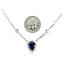 Necklace .59ctw Round Diamonds 1.30ct Sapphire 14kw 18" 223030019