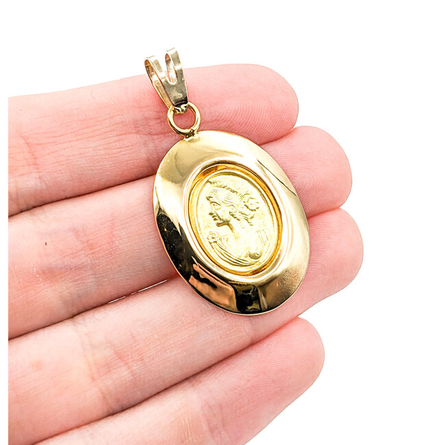 Pendant Cameo 18ky 40x21mm 223110023