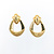 Earrings Coin Edge 14ky 29x19.5mm 2.01g 223110021