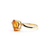  Ring 9x6mm Pear Cut Citrine 14ky Sz6 223110028