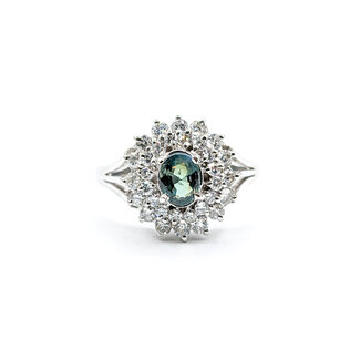 Ring .33ctw Round Diamonds .46ct Alexandrite Platinum Sz7.25 122020001