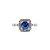 Ring .45ctw Diamonds 1.37ct Sapphire 950pt Sz7 123040055