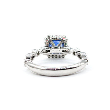 Ring .45ctw Diamonds 1.37ct Sapphire 950pt Sz7 123040055